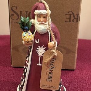 Jim Shore Heartwood Creek South Carolina Santa Garnet Ornament. 4054837. New!